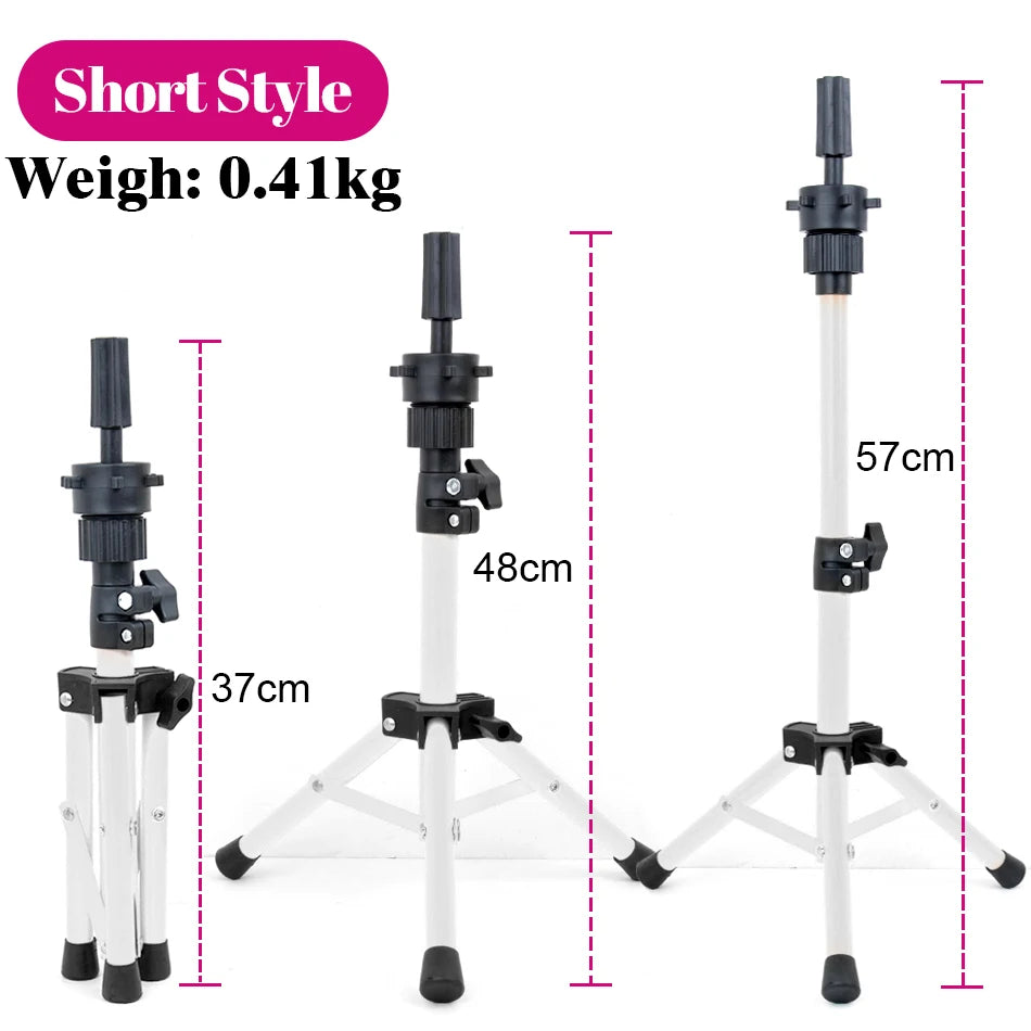 Mannequin Head Wig Stand With Adjustable Wig Tripod Stand Holder For Wigs Making Display cosmetology supplies hairdressing head