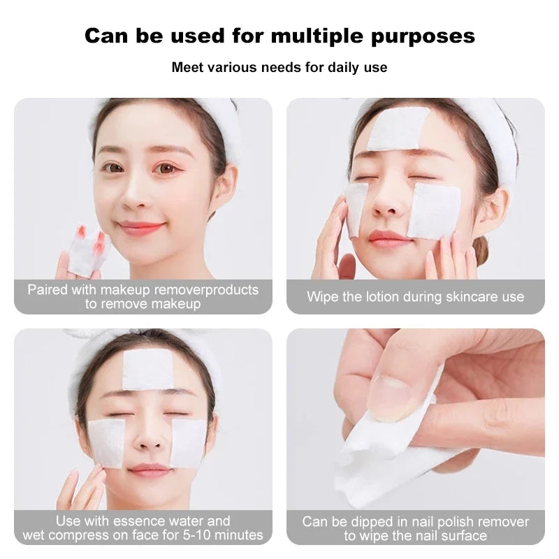 220pcs/bag Disposable Double-sided Makeup Cottons Makeup Remover Cotton Pads Portable Facial Cleaning Cotton Pad Skin Care Tool