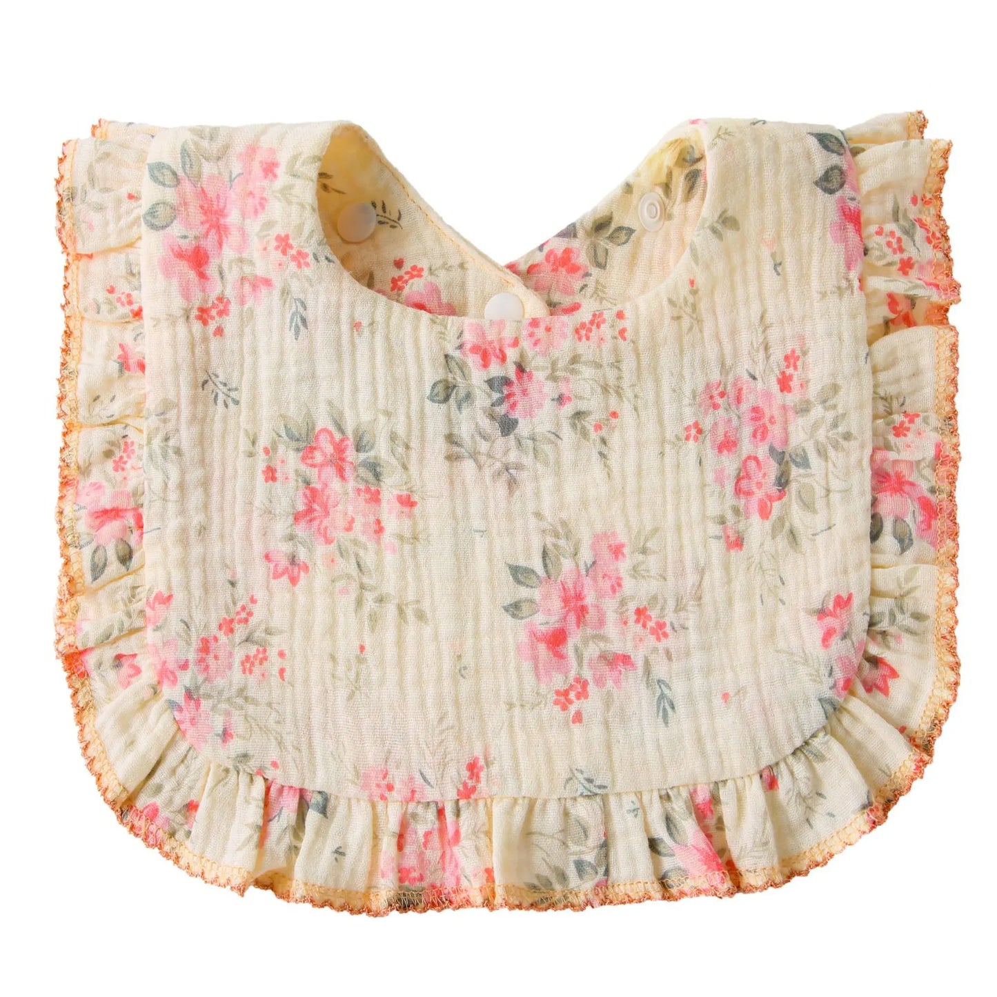 Newborn Baby Bibs Infant Burp Cloths Baby Stuff Feeding Drool Bandana Saliva Towel Toddler Ruffle Floral Bib Baby Accessories