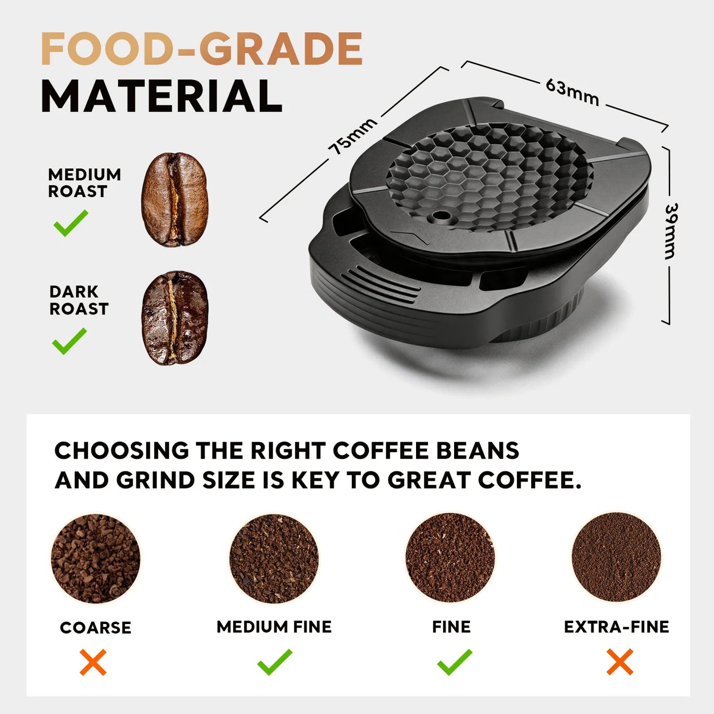 Refillable Reusable coffee adapter for Dolce Gusto.