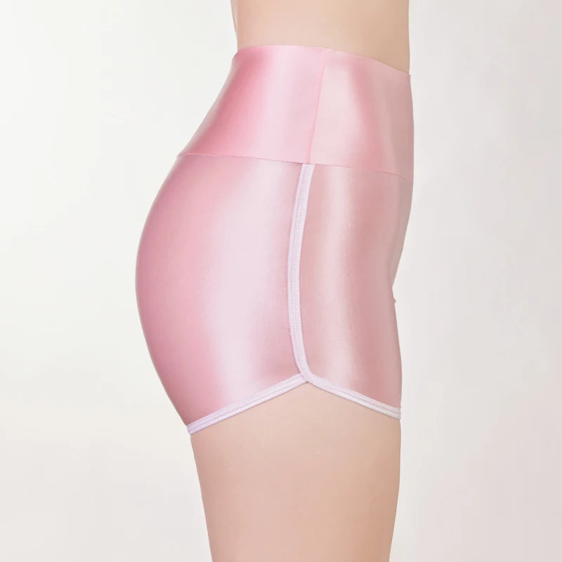 Women Sporty Shorts  Elastic Bodybuild Underwear Hip Lift High Waist Belly Boxers Flat Angle Leggings Sexy Tiny Hot Safety Pants