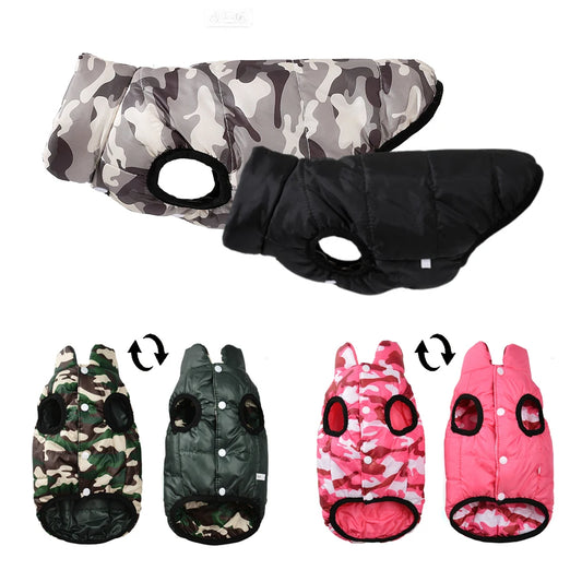 Cozy Pet Clothes Reversible Dogs Vest For Small Medium Dog Cat Winter Windproof Puppy Button Jacket Coat Yorkie Schnauzer Outfit