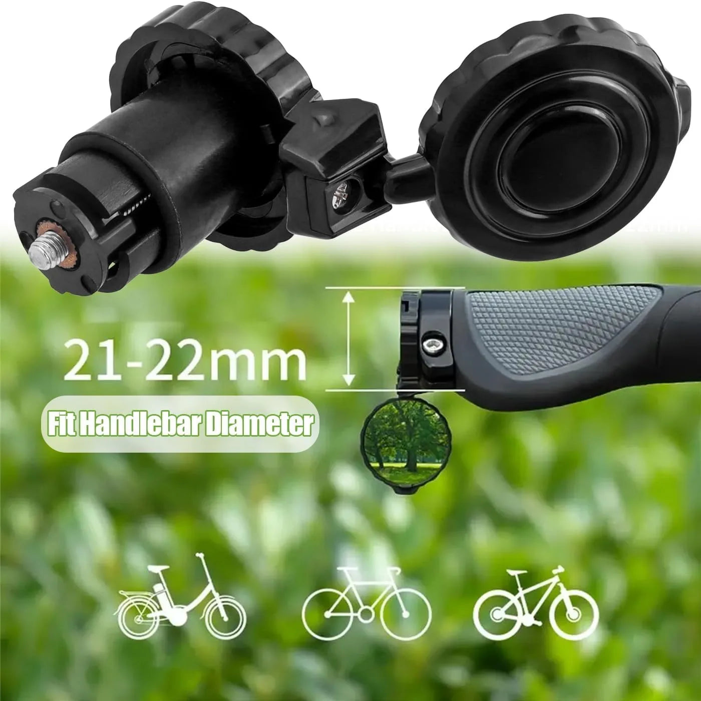 Bicycle Mini Handlebar Rearview Mirror Adjustable Rotate Clear Cycling Convex View Mirrors for MTB Road Bike Accessories