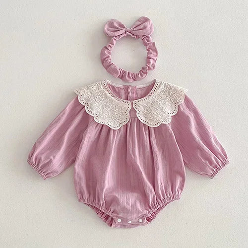 2025 New Spring Baby Sisters Dress 1-5Yrs Girl Party Dress Long Sleeved Cotton Rose Print Romper Sisters Kids Princess Dresses