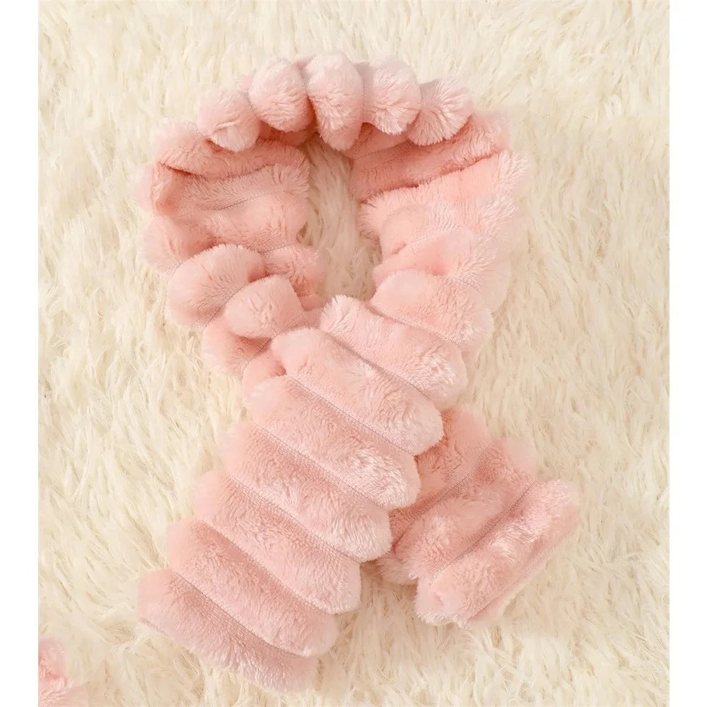 Baby girl Jumpsuit Cute Cartoon  Plush Hooded Winter keep Warm Jumpsuit+Scarf 2pcs 0-24 Months Newborn Cold Resistant Clothing