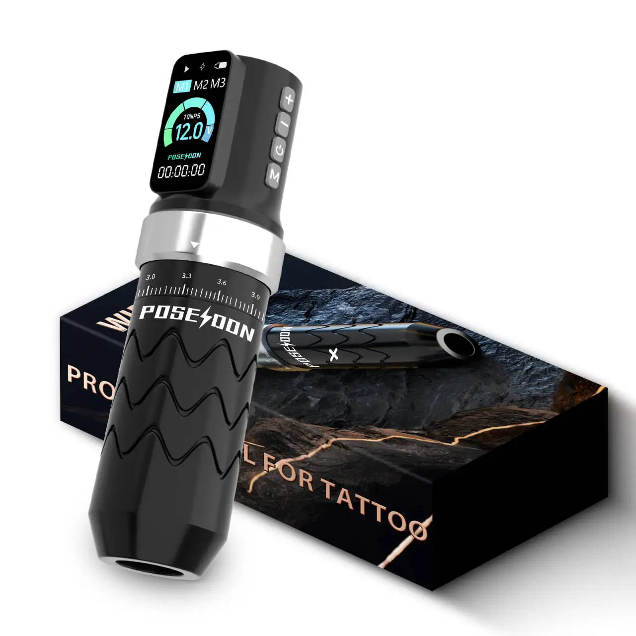 POSEIDON Adjustable Stroke Tattoo Machine Wirless Tattoo Pen With Powerful Custom Motor For Professional Tattoo Artist