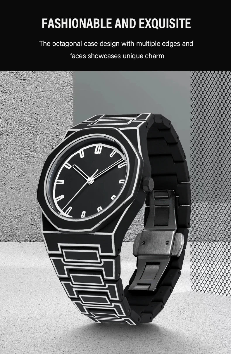 SHUAIKE 1142-14 Creative Fashion Sports and Leisure Style Lightweight Waterproof Sketching Quartz Watch for Men and Women