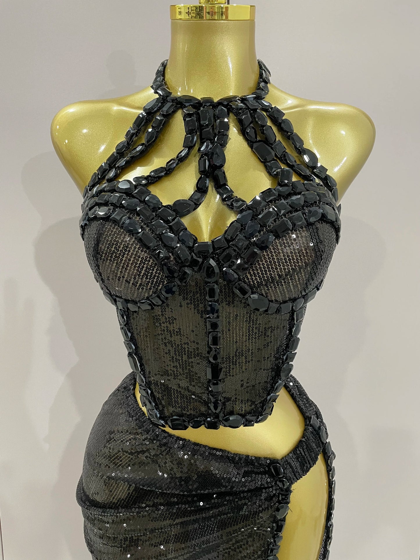 Sexy Luxury Shiny Diamond Sequins Cocktail Dress 2Pcs Set 2025New Women Evening Celebrate Birthday Party Nightclub Stage costume