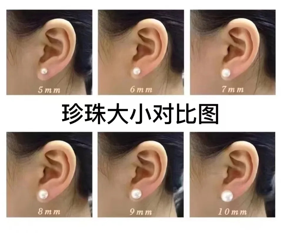 Japan Akoya HUGE AAA 11-12mm Natural White Round Pearl Earrings S925
