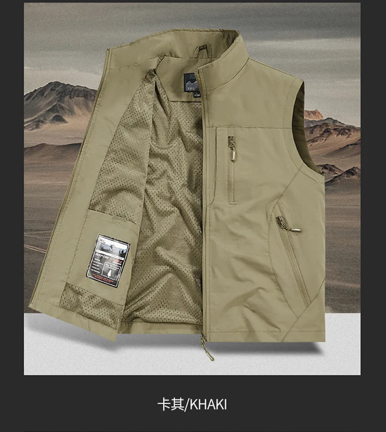 Multi-pocket Vest, Outdoor Activities, Rock Climbing, Hiking, Camping, Fishing, Mountain Climbing, Traveling, Photography, Vest