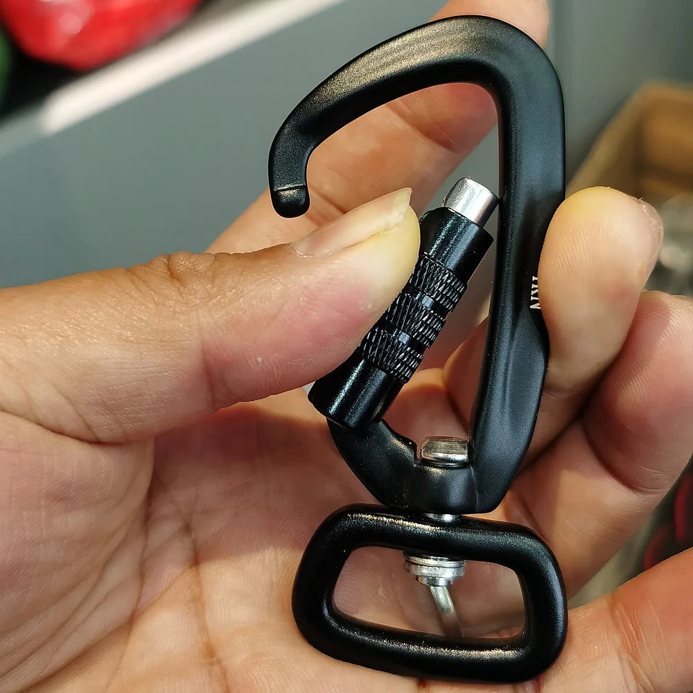 Safety Carabiner Clip Auto Locking 360 Rotational Hook 4KN Pull for Dog Leash Hammocks Backpacks Outdoor Climbing Accessories