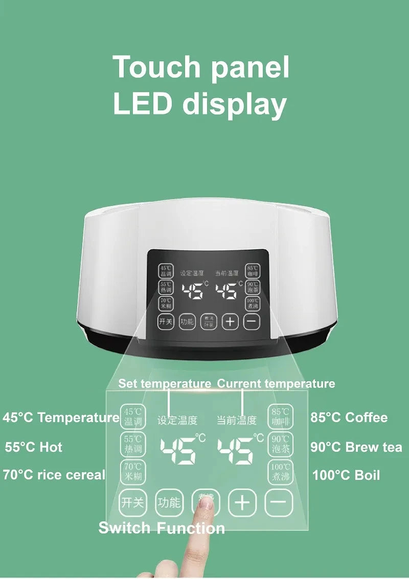 1.3L Electric Kettle Baby Thermostat Milk Warmer Home 24h Hot Water Kettle Multifunctional Glass Health Pot Teapot Kitchen Tools