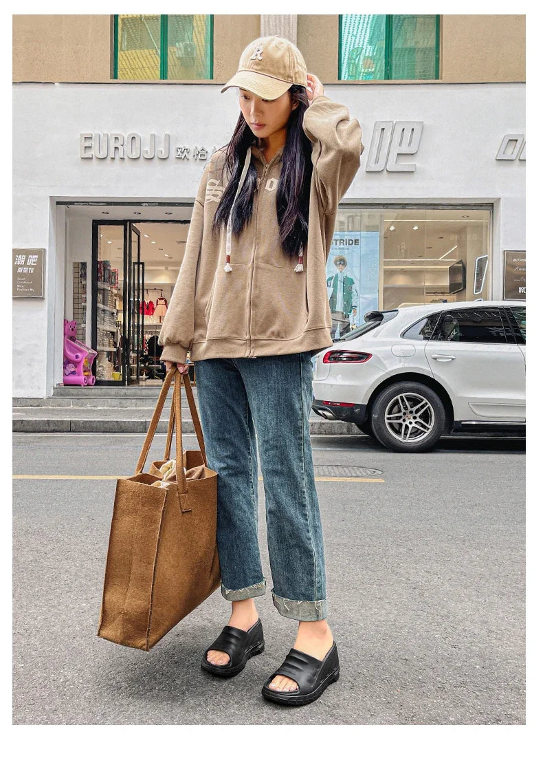 Outdoor Ladies Sandals Women Platform Flip Flops Slippers Height Increasing 8cm Summer Fashion Open Toe White Zapatos Mujer