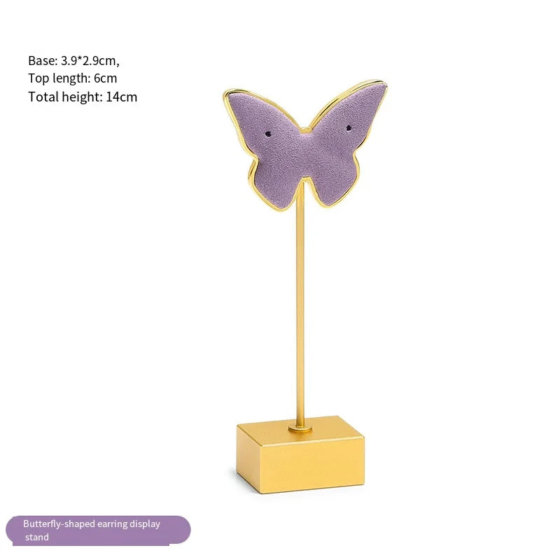 Metal Jewelry Display Stand ,Purple Velvet Organizer Props,Rings Necklaces Bracelets Holder for Trade Show,Store Window Storage