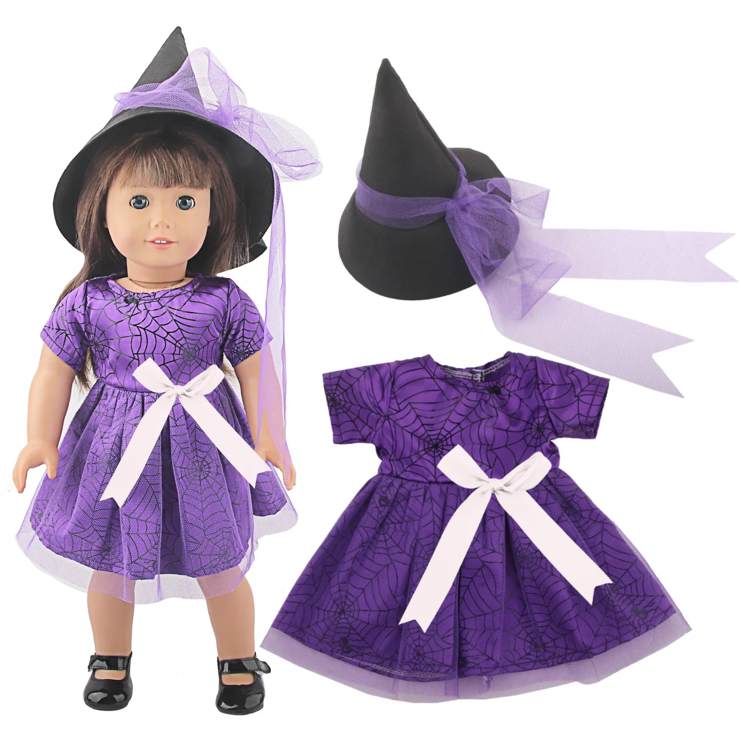 Halloween Doll Clothes Festival Pumpkin, Skeleton Costumes For 18 Inch American&43cm Baby New Born,OG,Life Girl Doll Accessories