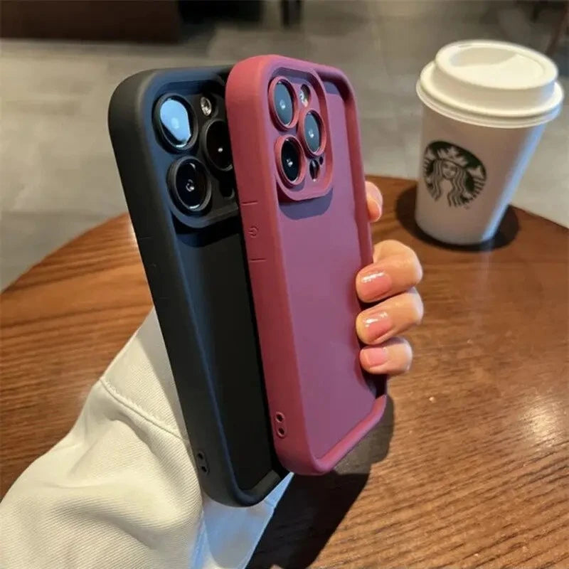 Luxury Candy Color Soft TPU Case For iPhone 17 Air 16 14 15 Pro Plus 13 12 11 Pro Max 16e Shockproof Silicone Phone Cover Fundas