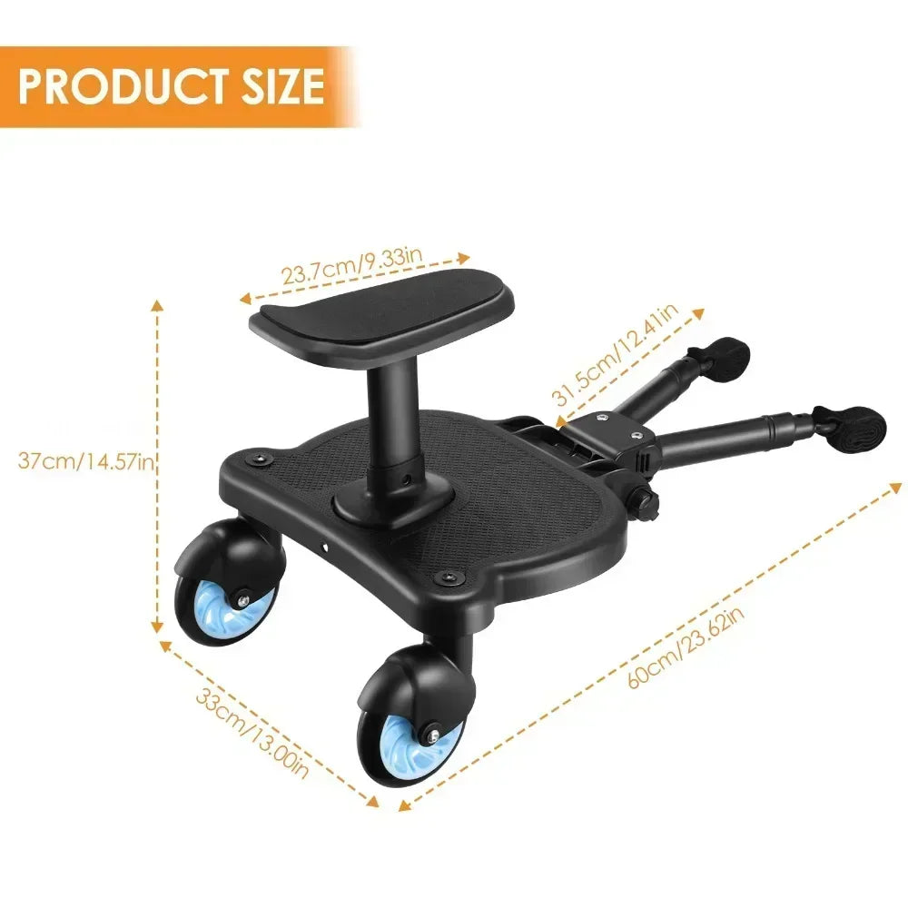 Universal Baby Stroller Accessories Strollers Step Board Adapter with Seat Twins Scooter Baby Accessories Baby Pram Hitchhiker