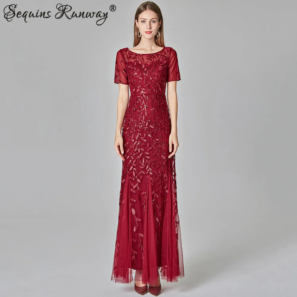 Sexy vintage Maxi Sequin cocktail Dress bridesmaid Prom Dresses for Women Casual Party Long sleeve club Bodycon Dress vestidos
