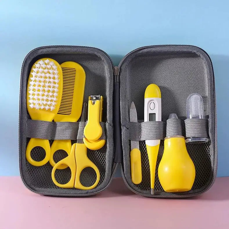 Baby Care Kit Baby Nasal Inhaler Nail Clipper Brush File Comb Scissors Set Daily Cleaning and Care Grooming Kit Accessories