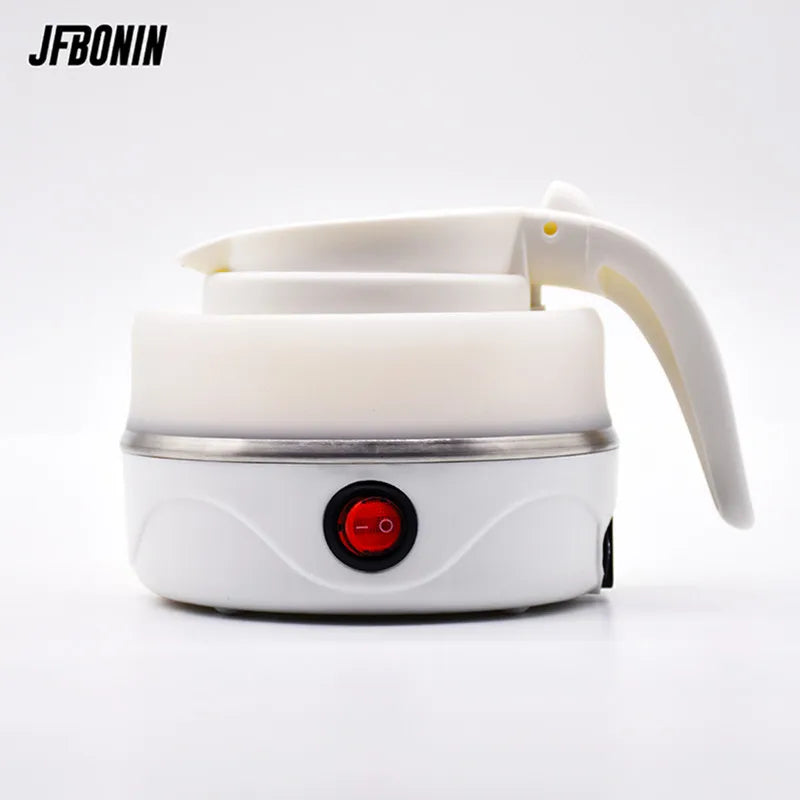 JFBONIN 0.6L Mini Folding Kettle Portable Water Heater 600W Silicone Compression Electric Kettle Home Kettle Easy To Travel