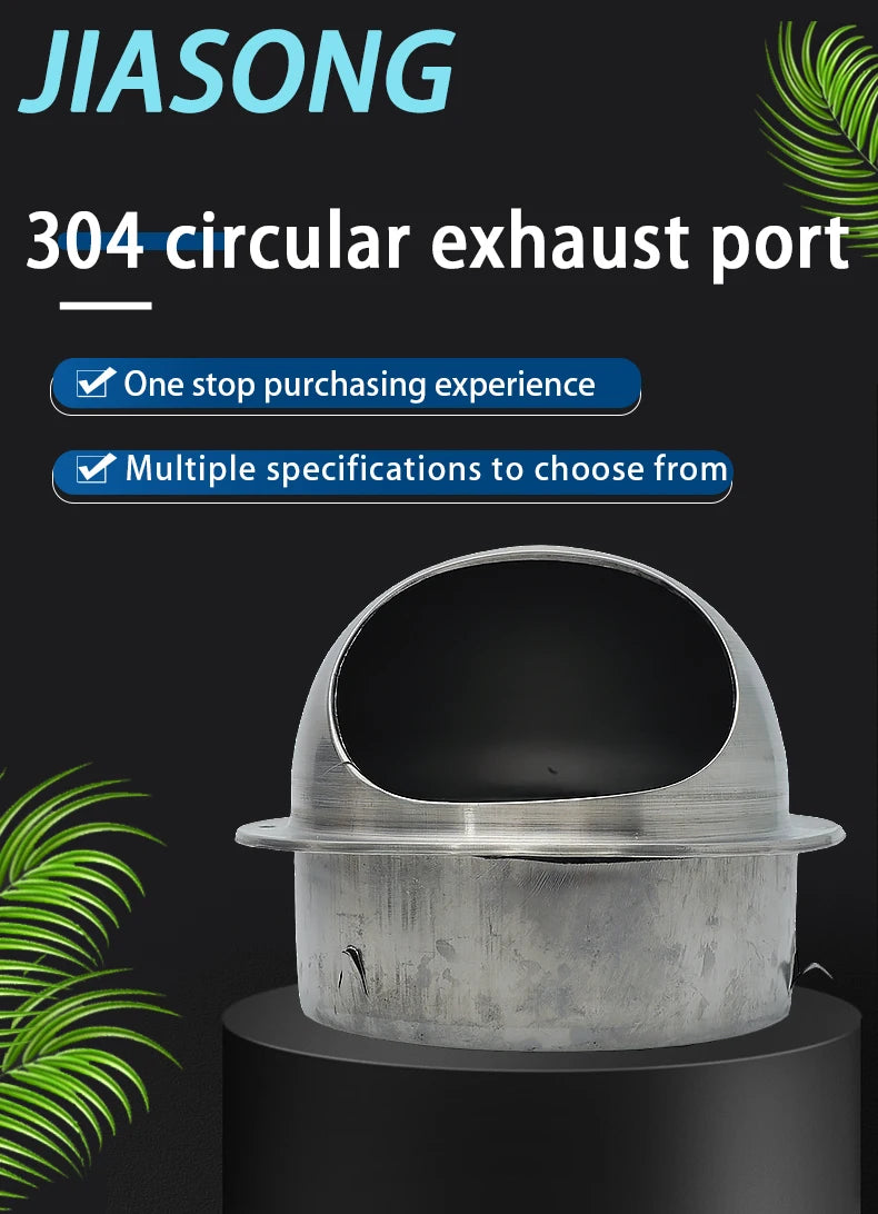 Round Wall Vent Cover, 304 Stainless Steel Vent, Hemispherical Grille Vent Cover, Wall Vent Cover, Stainless Steel Exhaust Vent, Round Vent Cover Suitable for Outdoor Ventilation Systems, Dryer Exterior Vent Cover, Stainless