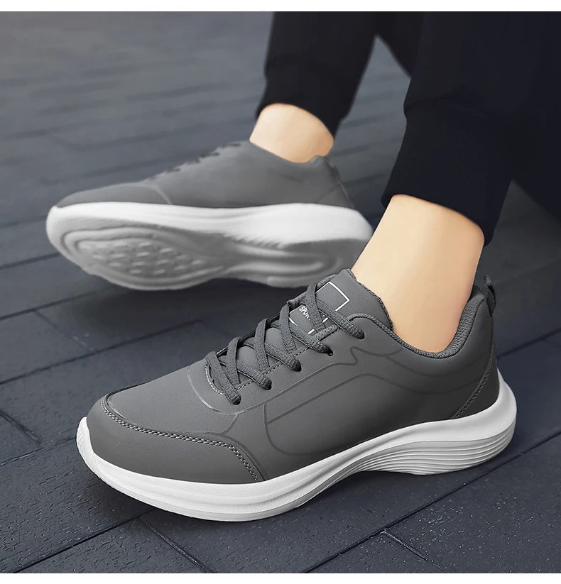 2024 New Sneakers Men Casual Shoes Comfotable Lightweight Men High Quality Running Shoes Outdoor Waterproof Leather Sport Shoes