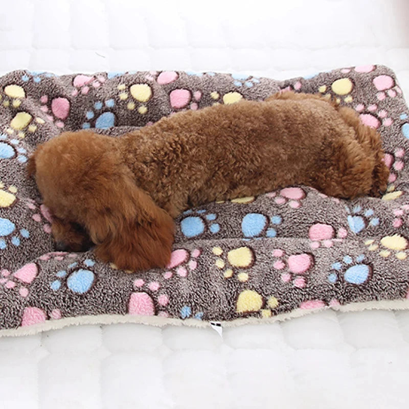 Soft & Warm Thickened Cozy Dog Bed Mat - Winter Cute Print Blanket for Small Medium Large Dogs | Pet Supplies