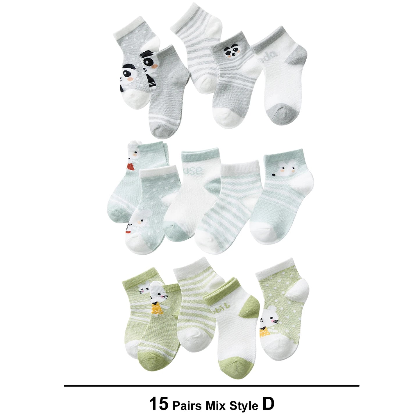 15Pairs/lot Infant Baby Socks Baby Socks for Girls Cotton Mesh Cute Newborn Boy Toddler Socks Baby Clothes Accessories