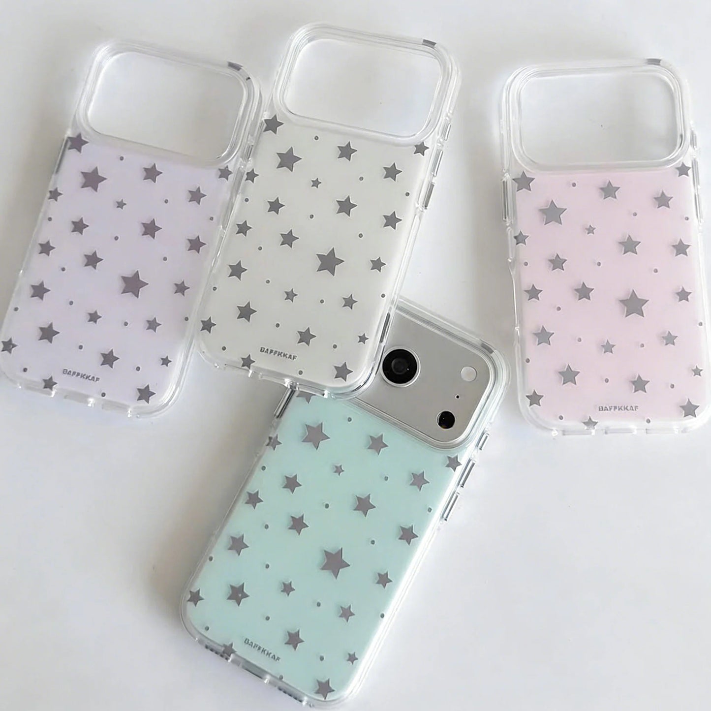 ins wind solid color star Phone Case for iPhone 17e 17 16e 16 15 14 13 12 11 Pro Max Xs XR XSMax Air Plus Feather Texture Cover
