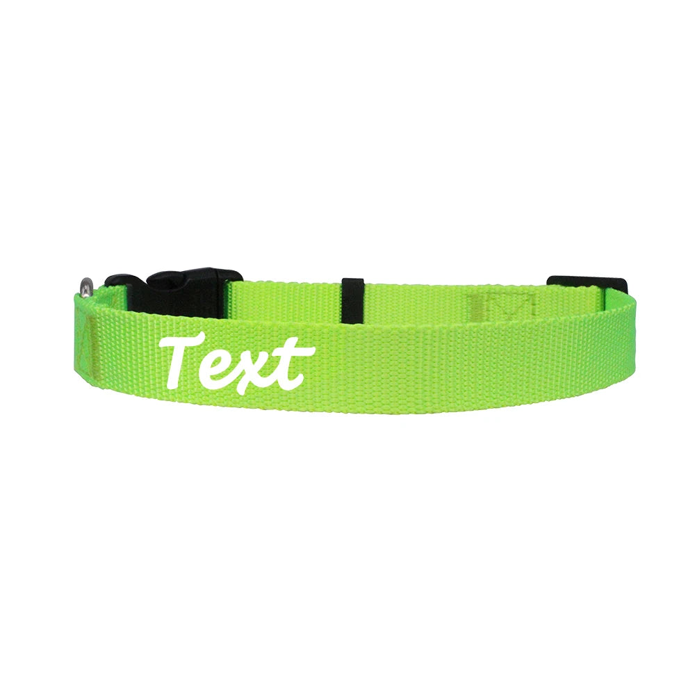 Personalized Customized Nameplate Dog Collar Soft Dogs Collars Free Customized ID Name for Small Medium Dogs Adjustable Colorful