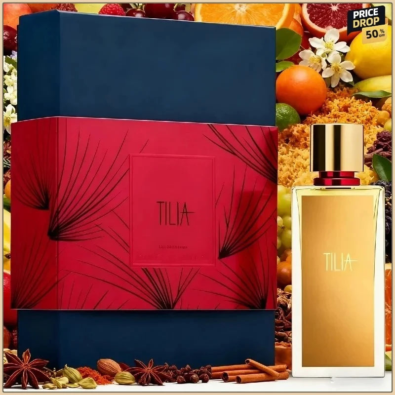 TILIA Perfume 100ml Fresh Green Woody Fragrance Soothing Calming Scent Long Lasting Unisex Cologne for Eau de Toilette Gift Set