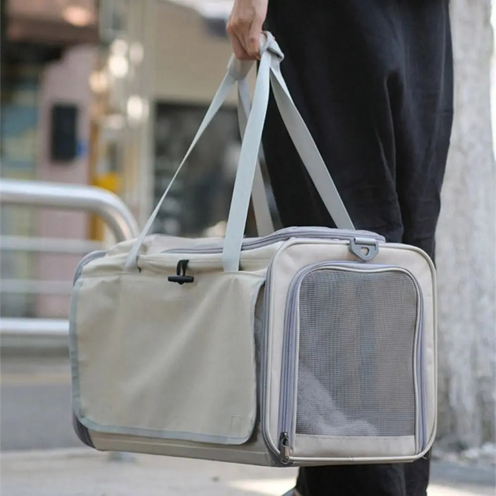 New Oxford Cat Carrier Handbag Breathable Large Capacity Cat Transport Bag Waterproof Foldable Pet Carrying Bag Outdoor