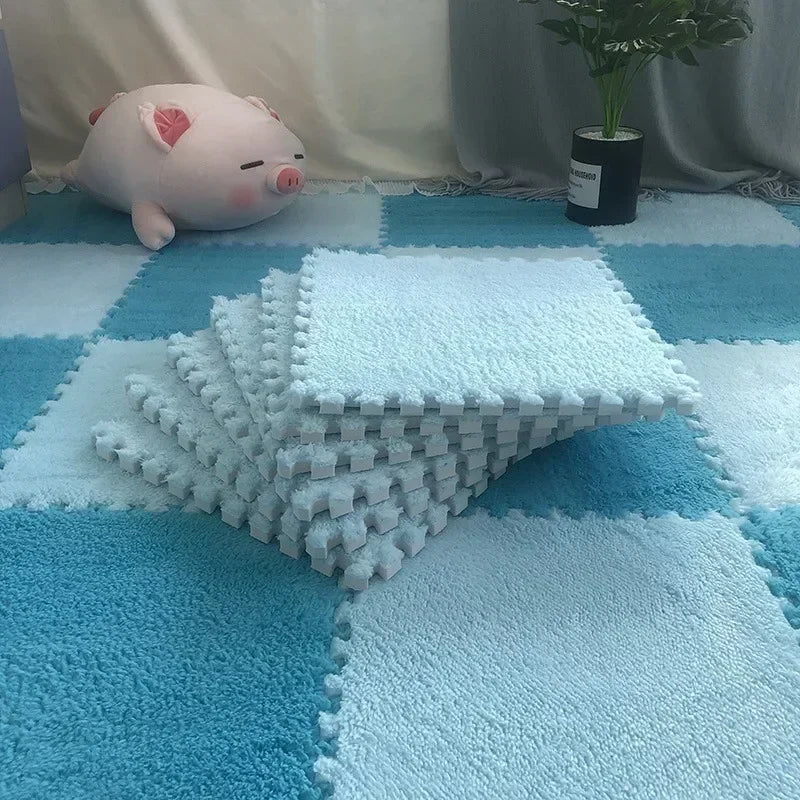 10/20Pcs Soft Plush Children's Mat Baby Play Mat Baby Toys Eva Foam Puzzle Carpet in Children's Room Keep Warm Playmat Floor Mat