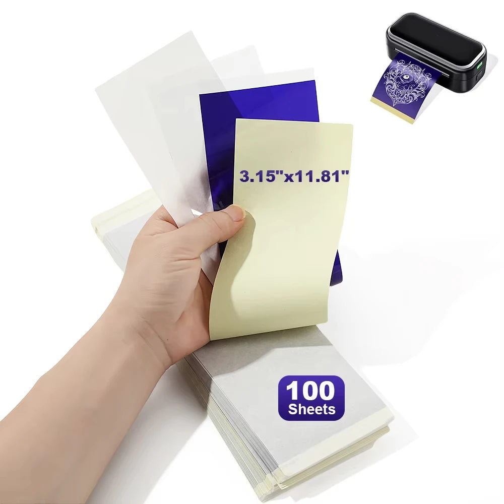 AIMO MR3 Mini Wireless Tattoo Stencil Printer Transfer Tattoo Printer with 30pcs Tattoo Transfer Paper for Tattoo Artist