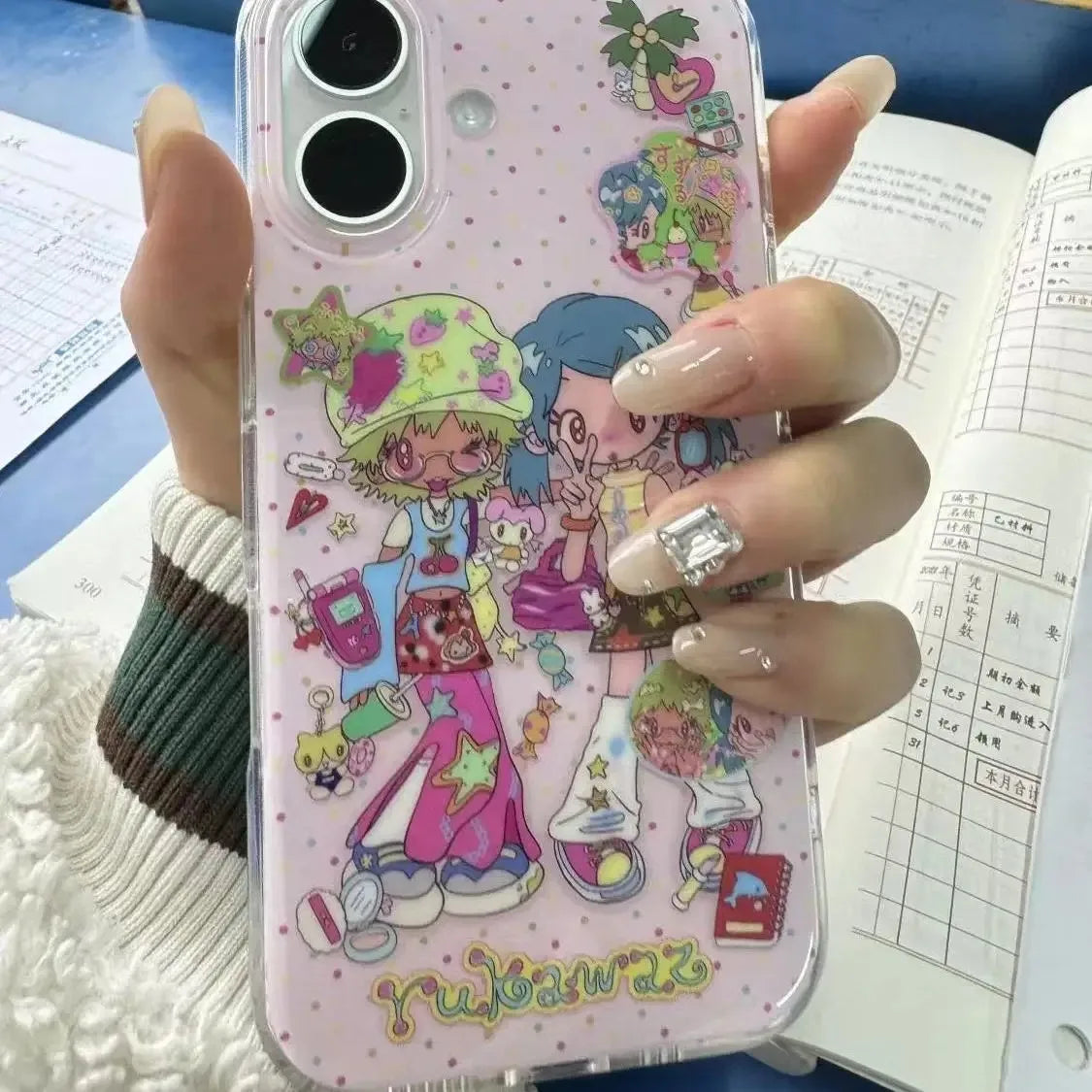 Kawaii red haired girl Phone Case for iPhone 17e 17 16e 16 15 14 13 12 11 Pro Max X XR XSMax Air Plus Feather Texture Back Cover