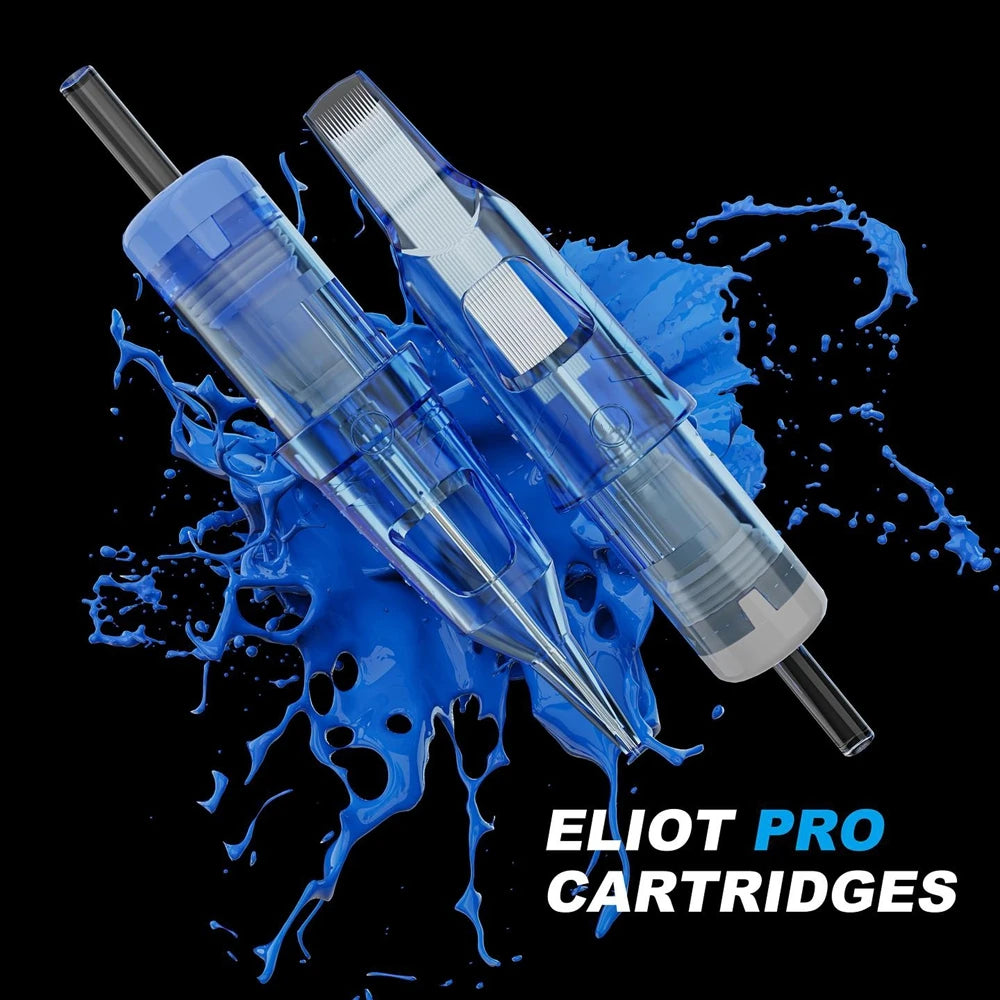 20/10PCS EMALLA Eliot Pro Disposable Tattoo Cartridge Needles RL RS CM MG Safety Tattoo Needles for Professional Tattoo Artists