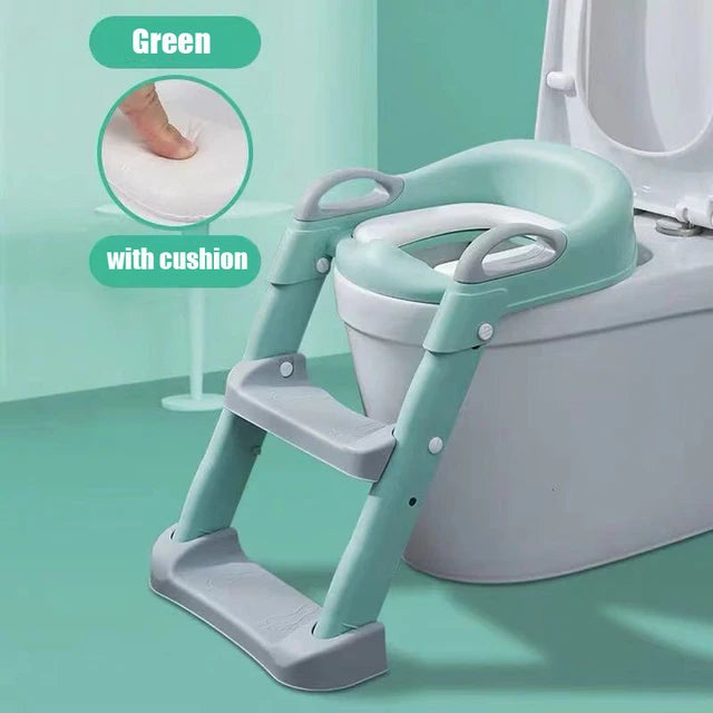 1-8 Years Children's Potty Baby Toilet Seat With Adjustable Ladder Infant Toilet Training Folding Seat Baby Potty Training Seat