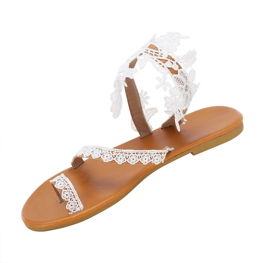 Open Beach Summer Sandals Slip On Female Shallow Mouth Side Empty Clip Toe Slippers Holiday Vacation Comfort Casual Shoes