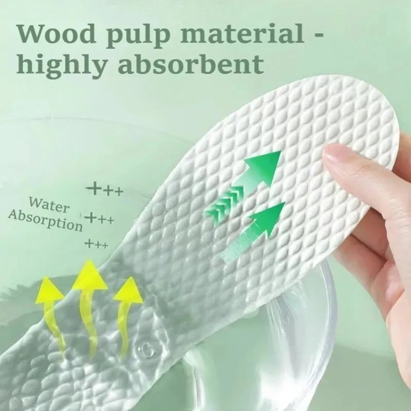 20pairs Men Women Summer Sports Disposable Breathable Sweat Absorbing Deodorant Insoles for Shoes Non Slip Cushion Comfortable