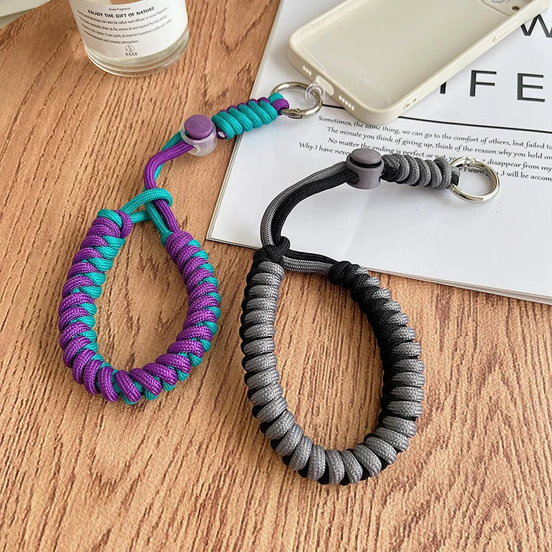 Short Mobile Phone Lanyard Anti-Loss Wrist Strap Hand-Woven Keychain Car Pendant Bag Pendant Wristband