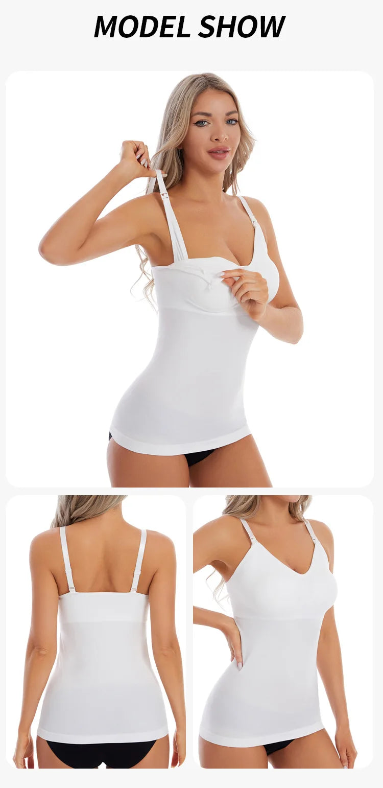 Summer Solid Clolor Sleeveless Nursing Clothes Women Pregnant Tank Top Plus Size Maternity Clothing Breastfeeding Vest