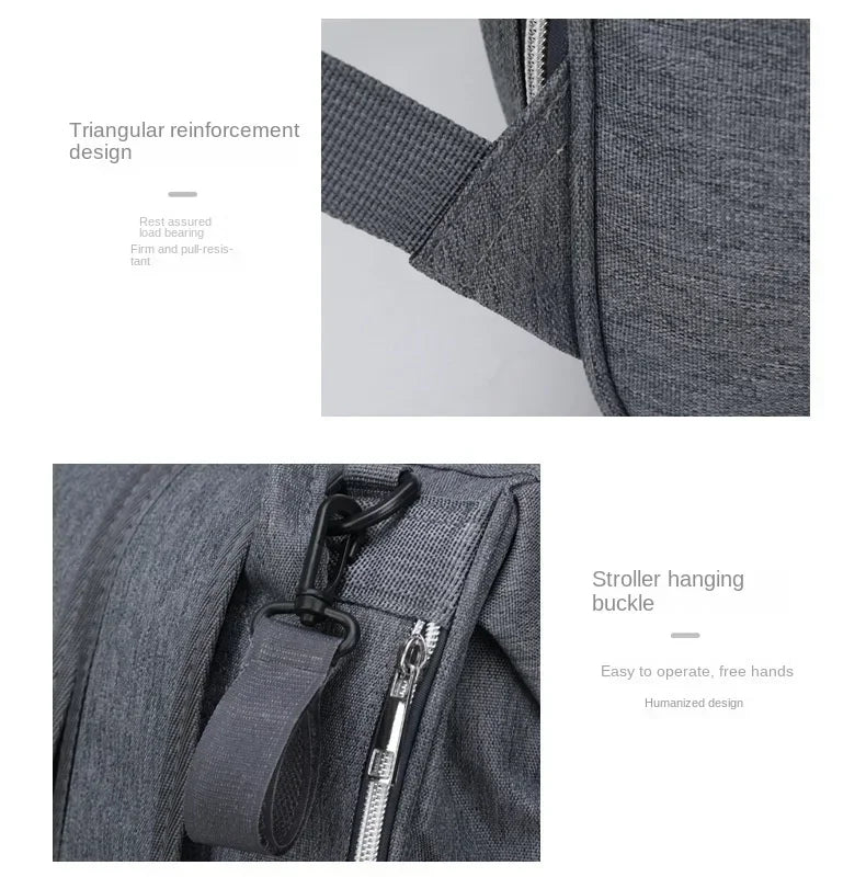 Mother Large Capacity Nappy Backpacks with Changing Mat Convenient Baby Nursing Bags Mommy Diaper Bags Baby Stroller Hanging Bag