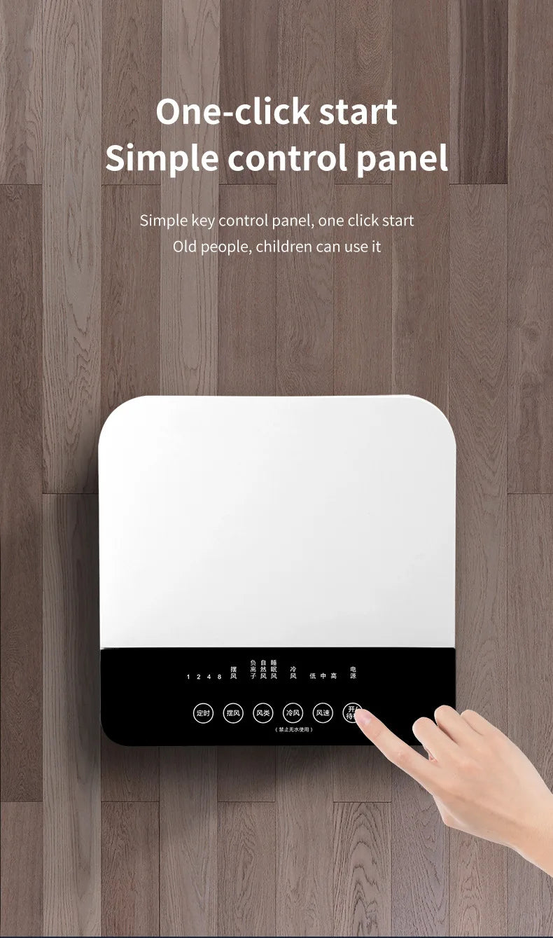 Portable Air Conditioner Fan Intelligent Cooling Fan with Remote Control Wide-angle Air Supply Ice Crystal for Home Use