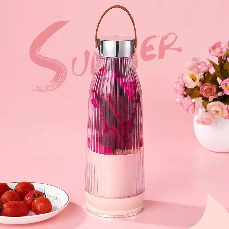 2026 Electric Juicer Cup 6 Blades Blender Milkshake Machine USB Portable Fruit Milk Mixing Tool Mini Fresh Juice Blender
