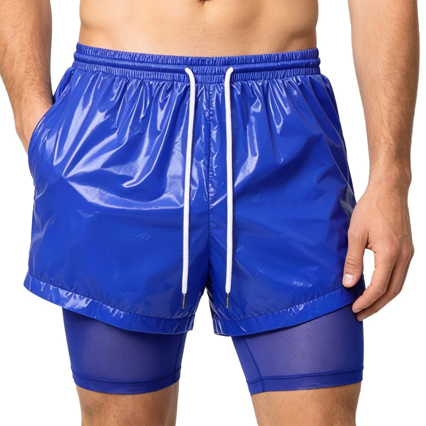 Men Leak-proof Diaper Cover Shorts Mesh Liner Waterproof Double Layer Shorts Swimming Suit Nursing Special Needs Reusable Briefs