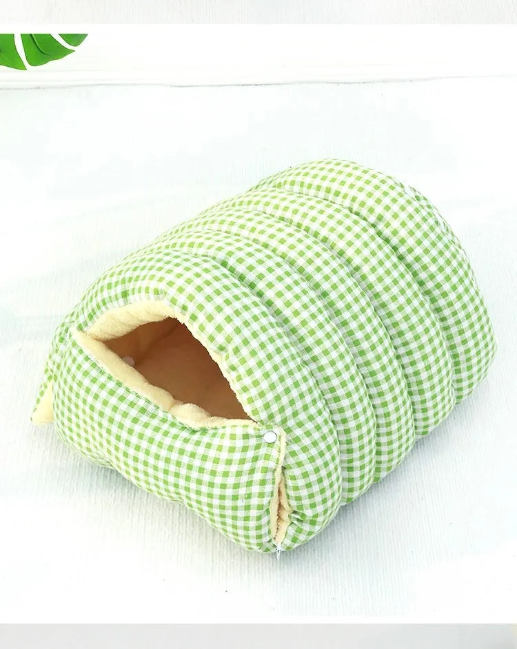 Foldable Pet Sleeping Bed for Cats And Dogs Thickened Semi-Enclosed Soft Indoor Design Warm for Autumn And Winter