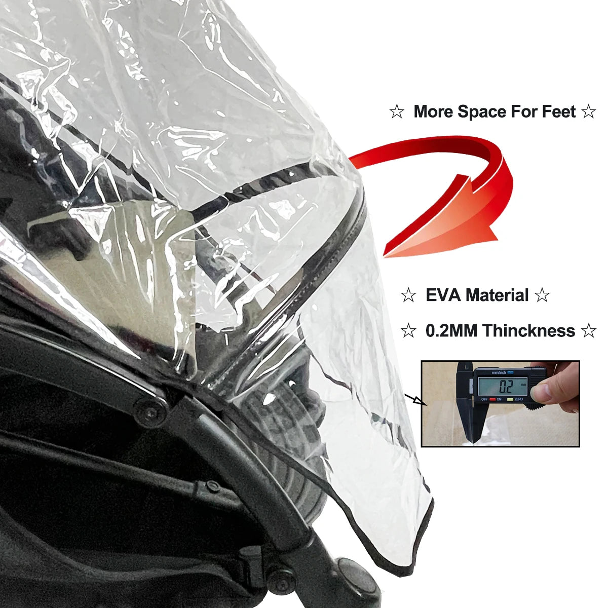 COLU KID® Baby Stroller Accessories Rain Cover Waterproof EVA Cover Compatible with Yoyo Yoyo2 Yoya Stroller