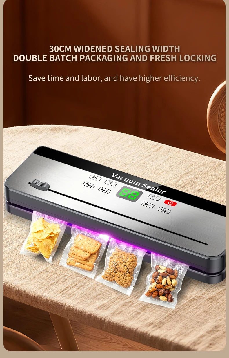 Wireless Portable Vacuum Sealing Machine for Food With Sealing Countdown Display Multi-Pack Vacuum Touch Waterproof Buttons 828