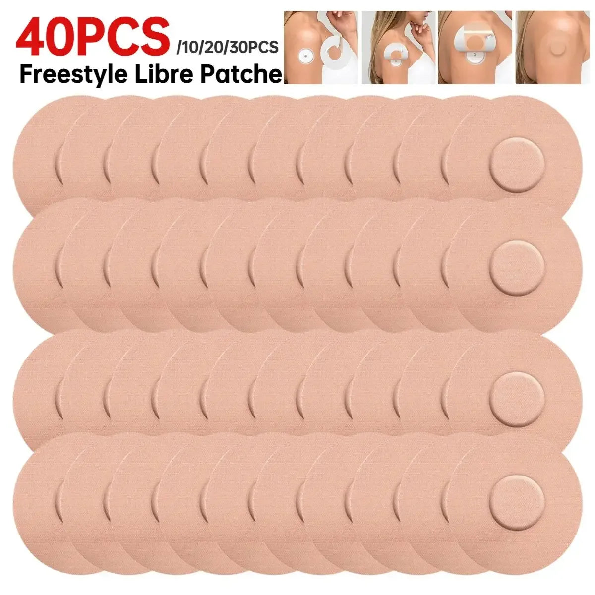 40/30/20/10PCS Freestyle Libre Sensor Stickers Sports Breathable Waterproof Adhesive Patches Overpatch Tape for Climbing