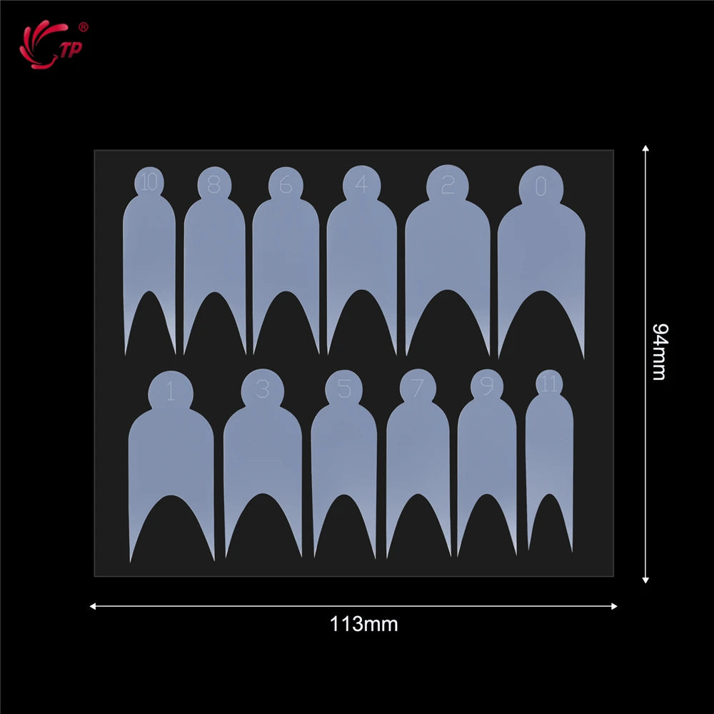 TP 24pcs French Dual Form Nail Silicone Pad for Nail Gel Polish Reusable Soft Top Mold Duet System Nail Forms Stickers Nail Tool